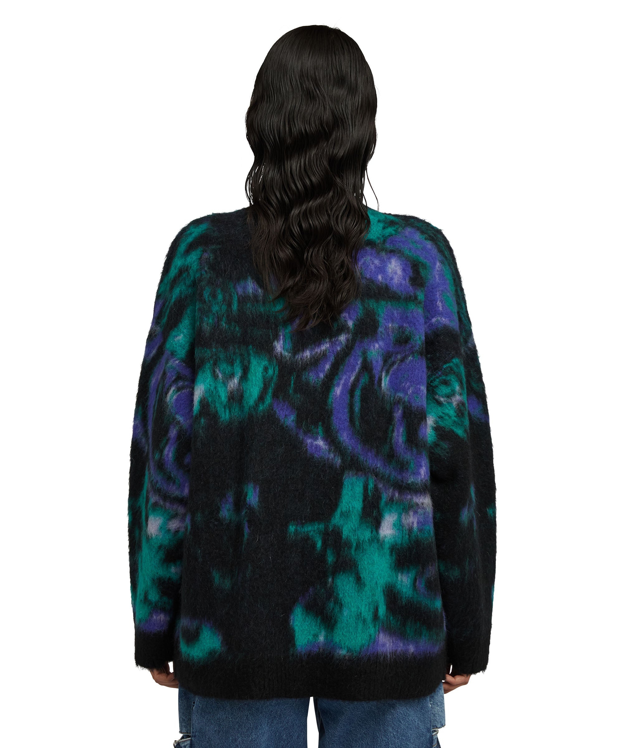 Rounded-collar sweater with "Magma" print - 3