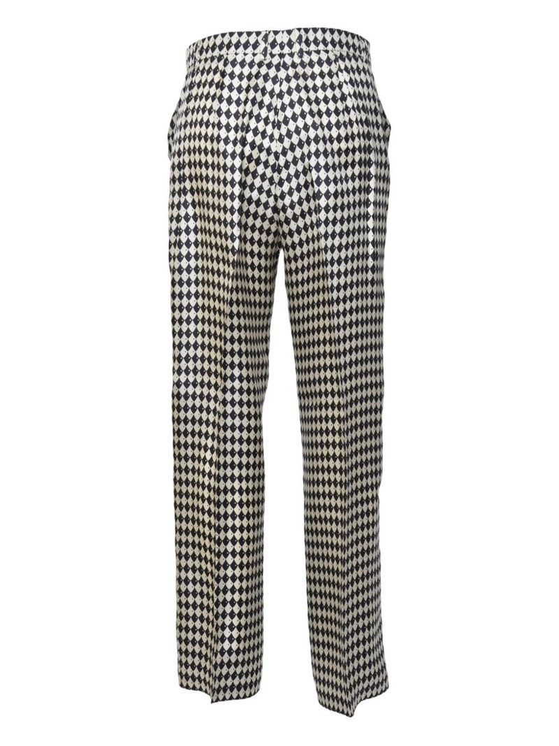 'S Max Mara diamond-pattern cotton trousers outlook