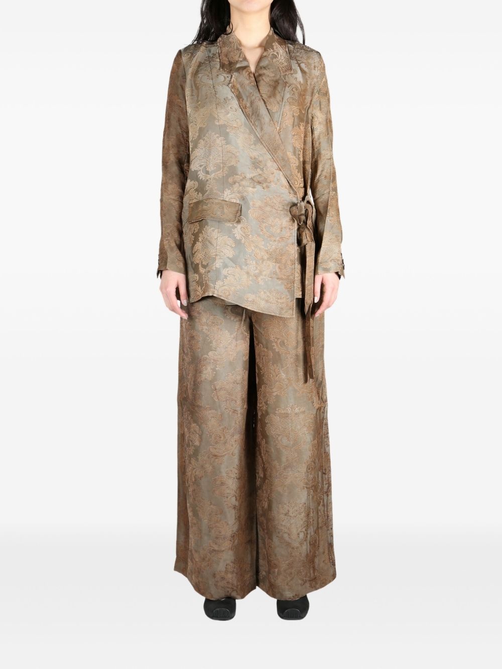 Khloe brocade wrap blazer - 2
