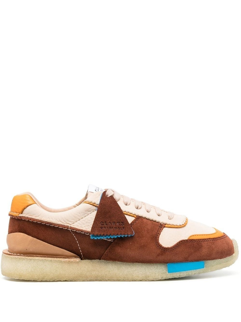 colour-block panelled low-top sneakers 1