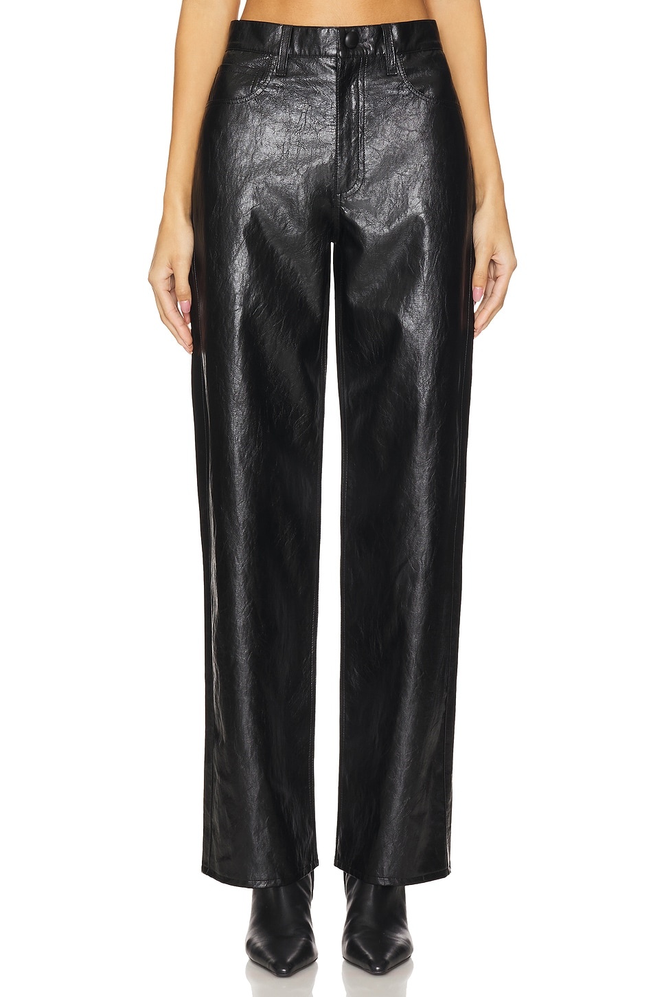 Shea Faux Leather Foil Pant - 1