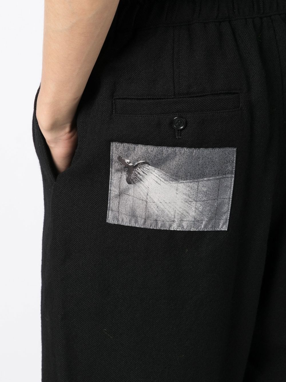 GRAPHIC-PATCH WOOL TROUSERS - 4