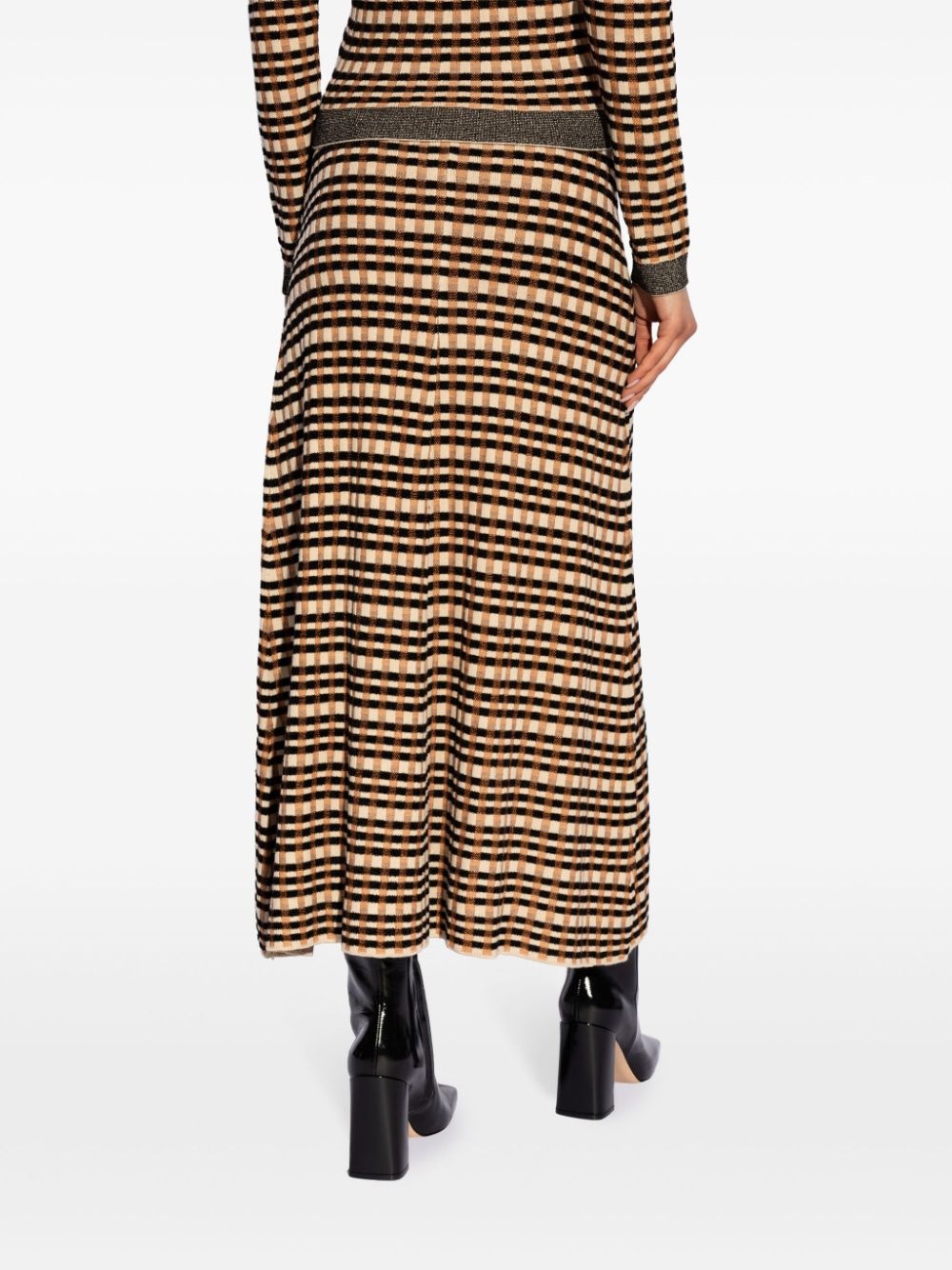 Amal checked jacquard skirt - 4