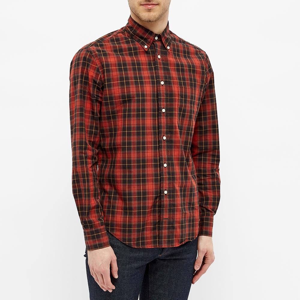 Gitman Vintage Button Down Poplin Plaid Shirt - 4