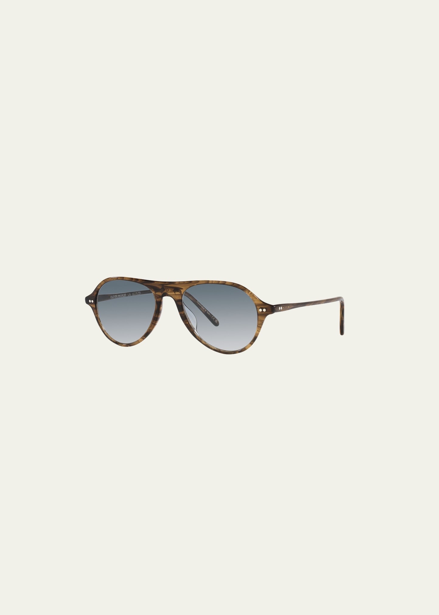 Brown Swirl Round Acetate Sunglasses - 1