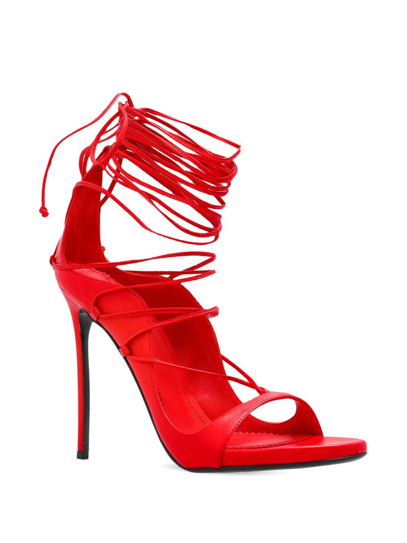 DSQUARED2 x 120mm Vaquera lace-up heeled sandals outlook