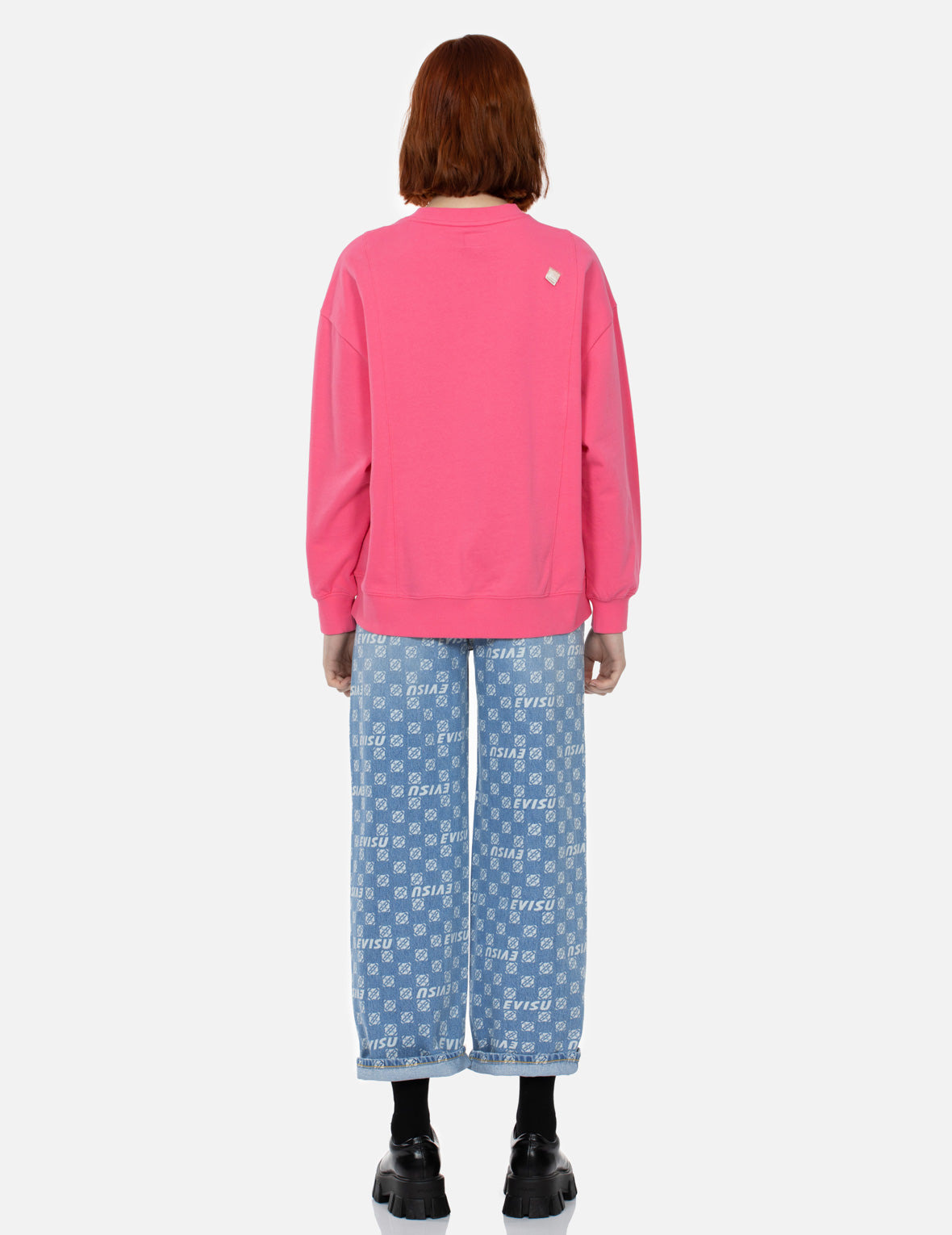 FORTUNE CAT AND DARUMA PRINT OVERSIZED SWEATSHIRT - 5