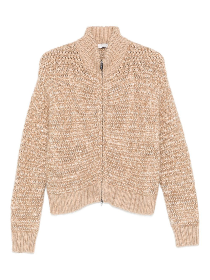 zip-fastening cardigan 1