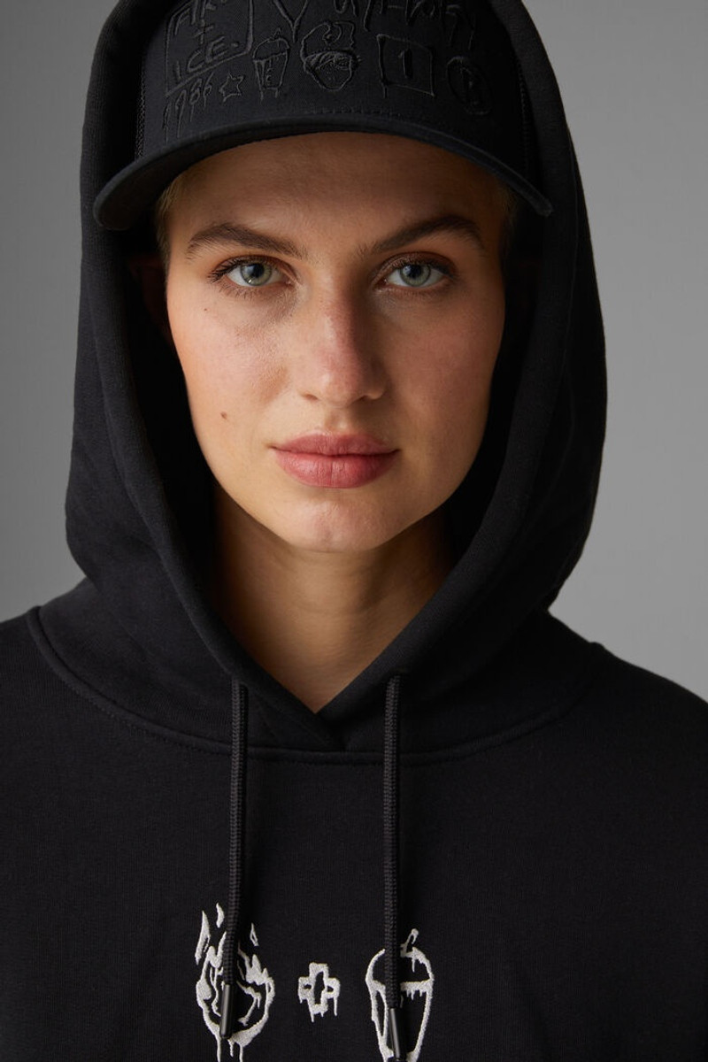 Cosa Sweatshirt hoodie in Black/White 4