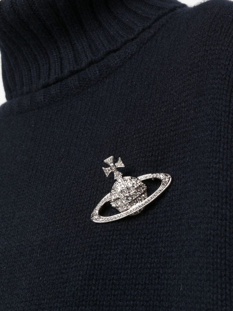 Vivienne Westwood Orb-detail crystal-embellished brooch outlook
