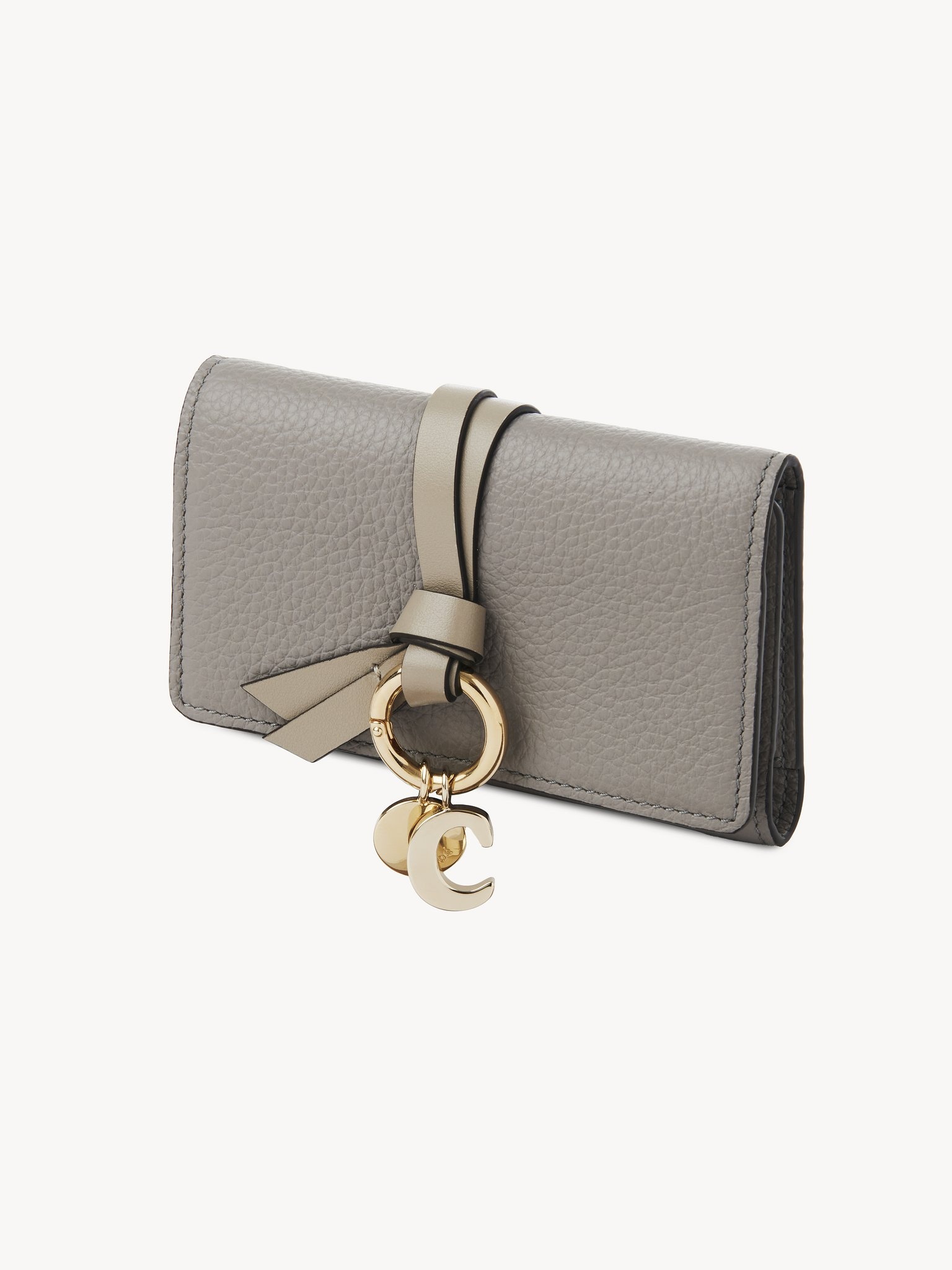 ALPHABET KEY CASE IN GRAINED LEATHER - 2