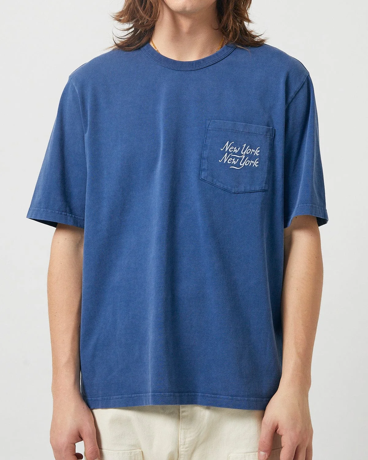 NY SCRIPT TEE - NVY - 1