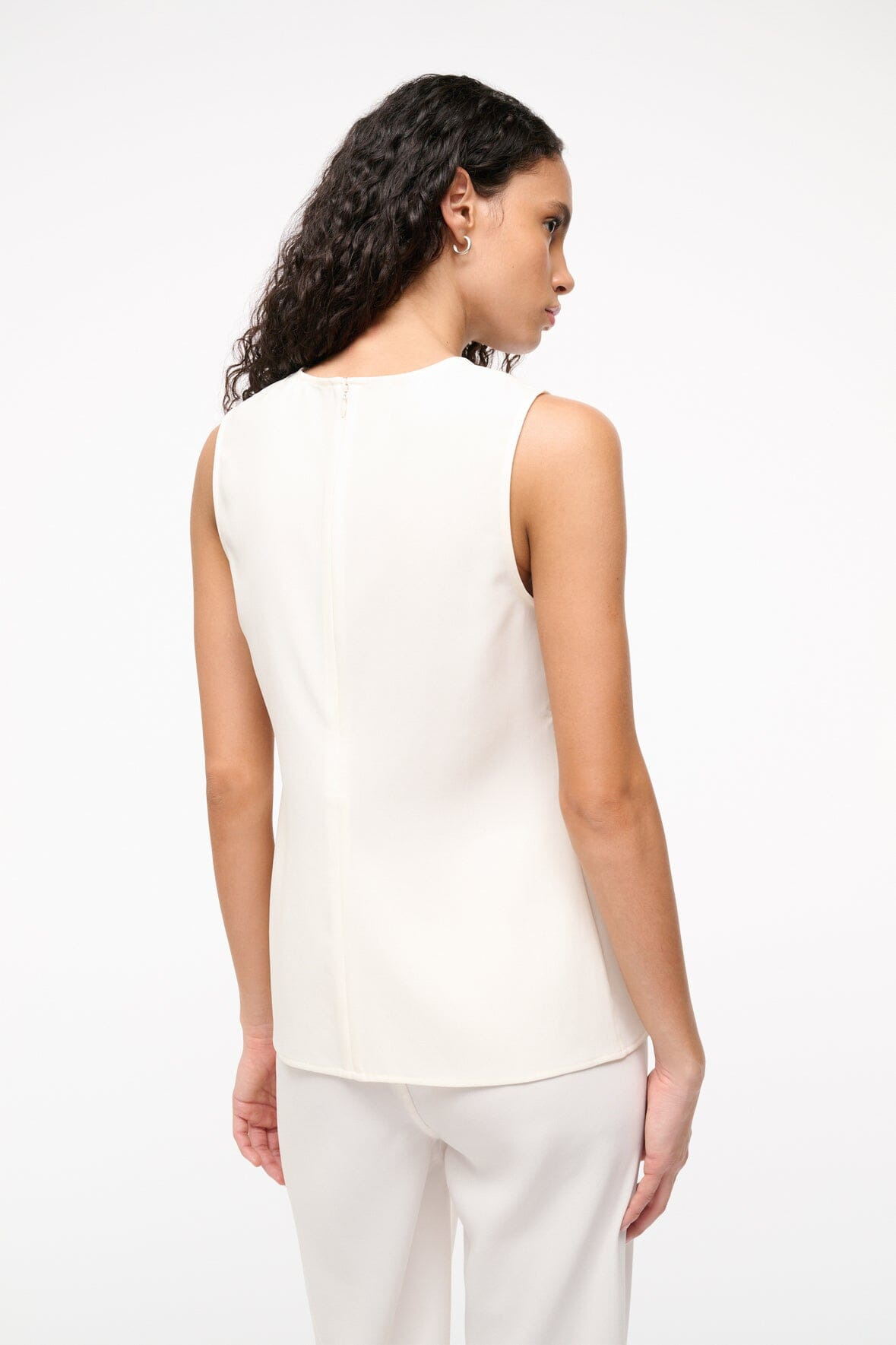 STAUD BRONTE TOP IVORY - 4