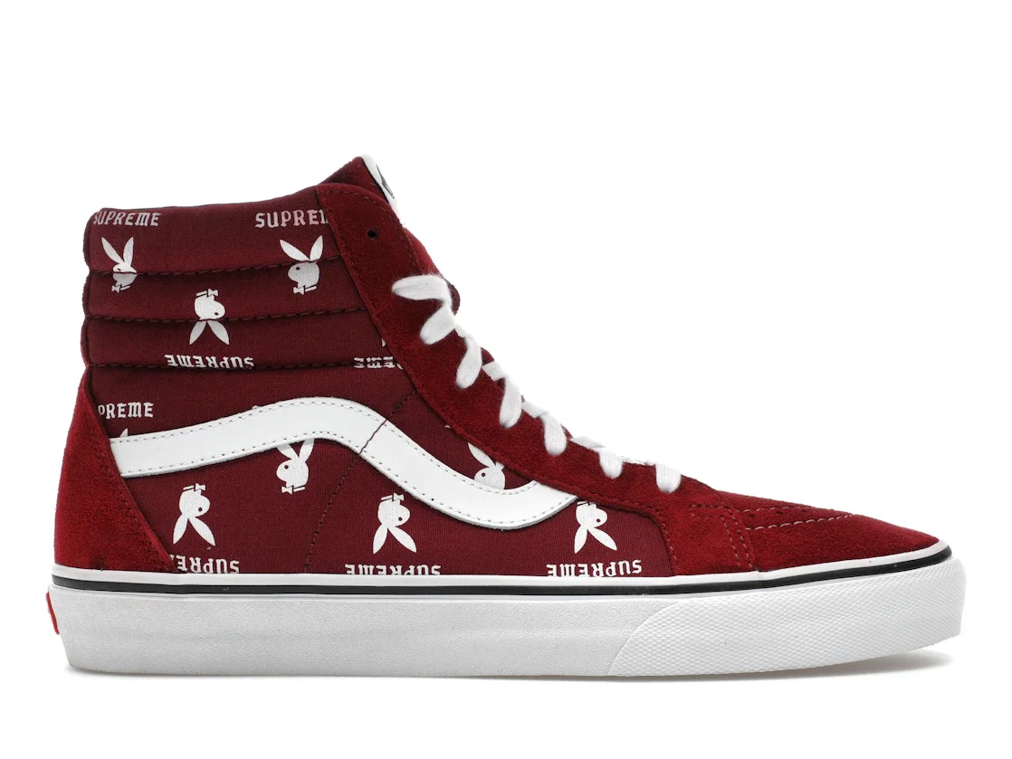 Vans Sk8-Hi Supreme x Playboy Burgundy - 1