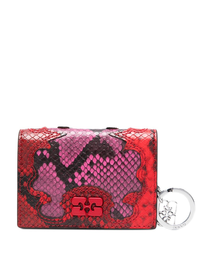 snakeskin charm cardholder 1