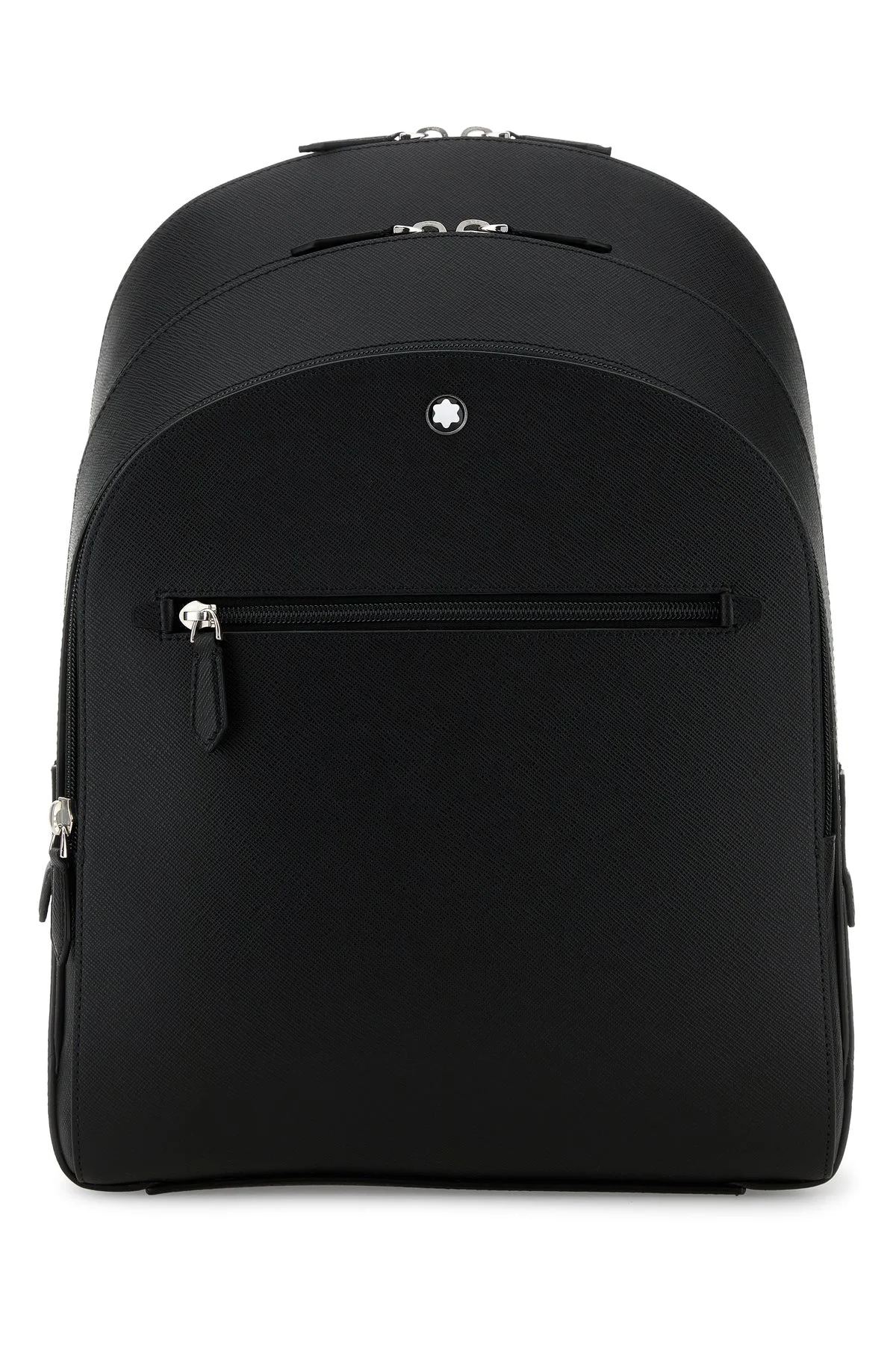 Black leather backpack - 1