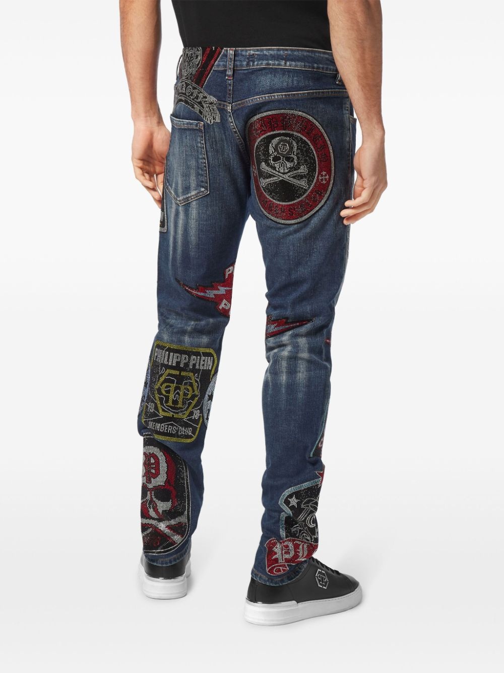 Patches Strass super-straight jeans - 4