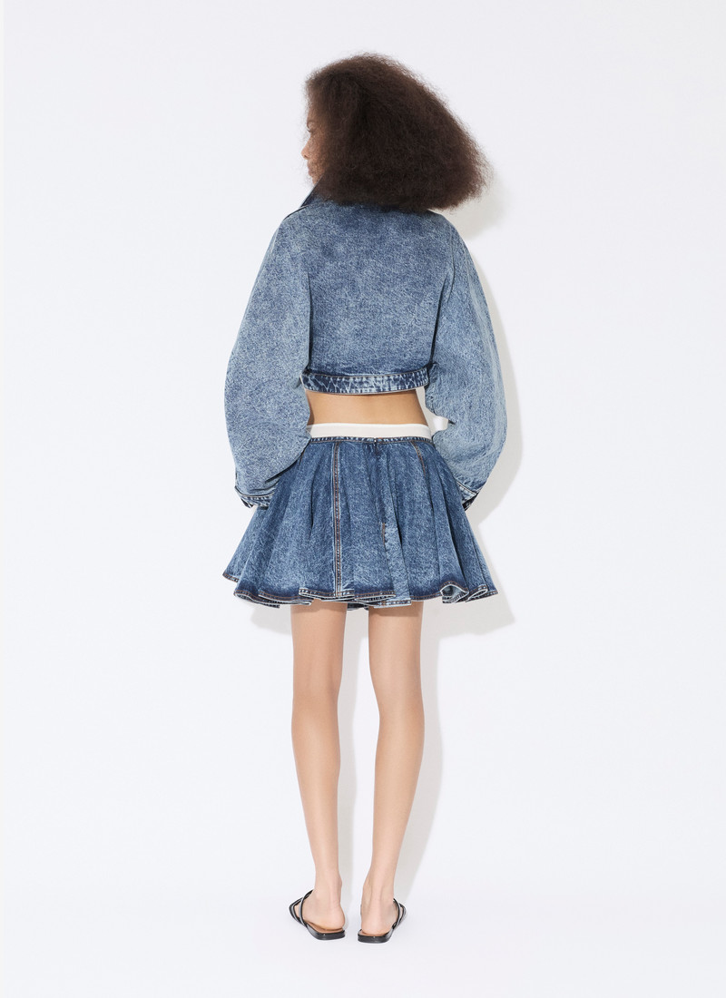 Alaïa DENIM SKATER SKIRT outlook