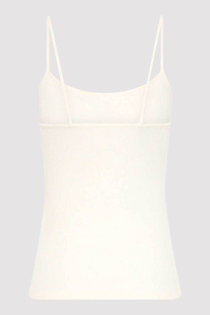 ST. AGNI Rib Cami - White outlook