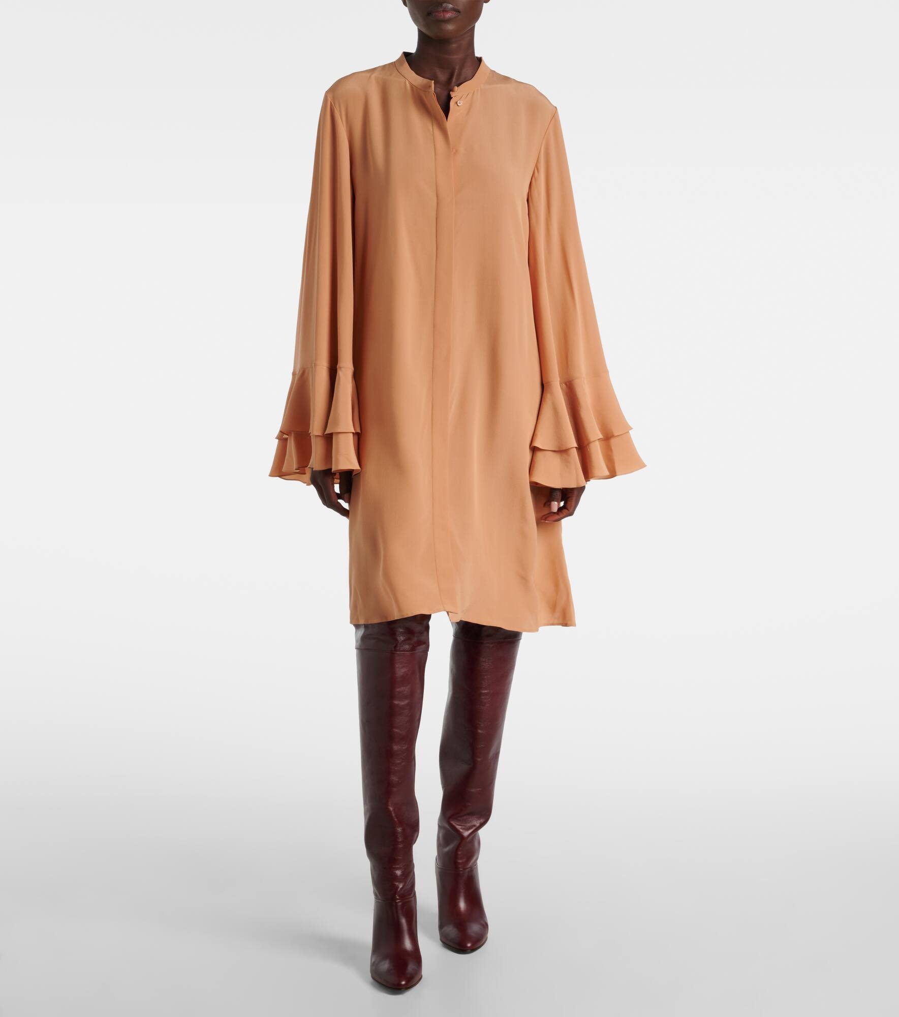 Silk crêpe de chine minidress - 6