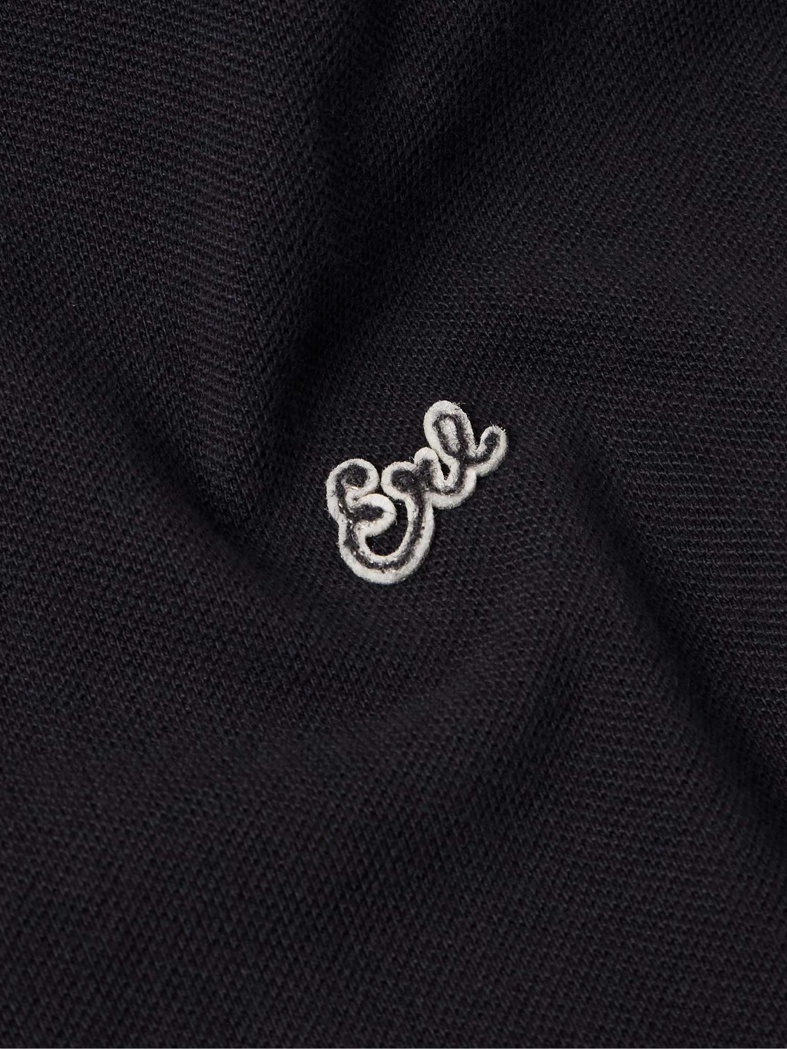 Layered Striped Jersey-Trimmed Cotton-Piqué Polo Shirt - 4