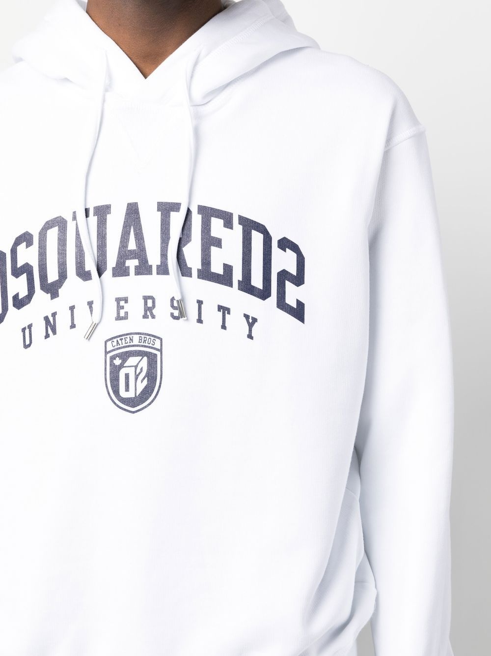 University print drawstring hoodie - 5