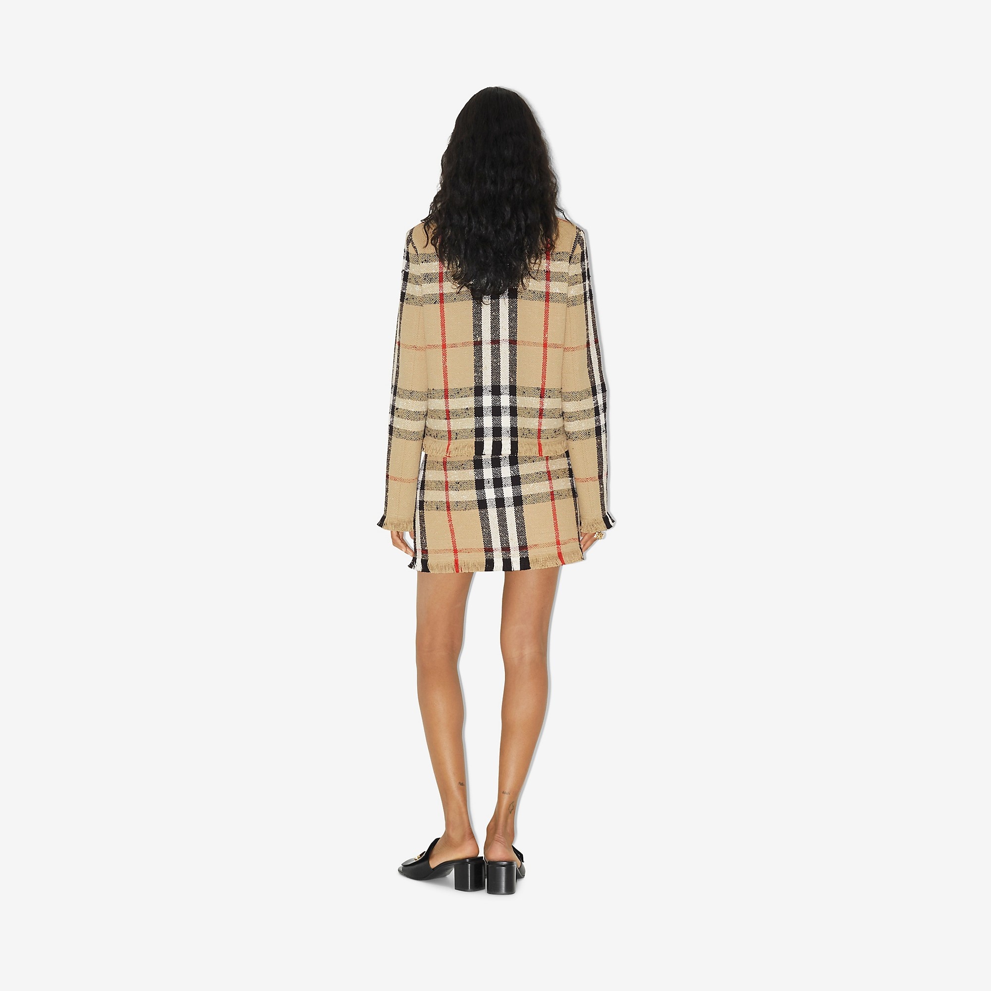 Check Bouclé Mini Skirt - 4