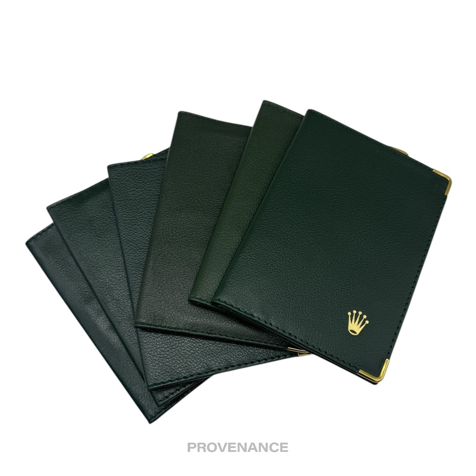 Rolex Crown Passport Wallet - Forest Green Leather R - 8