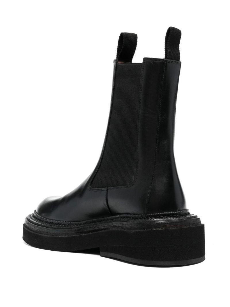 chunky leather boots - 6