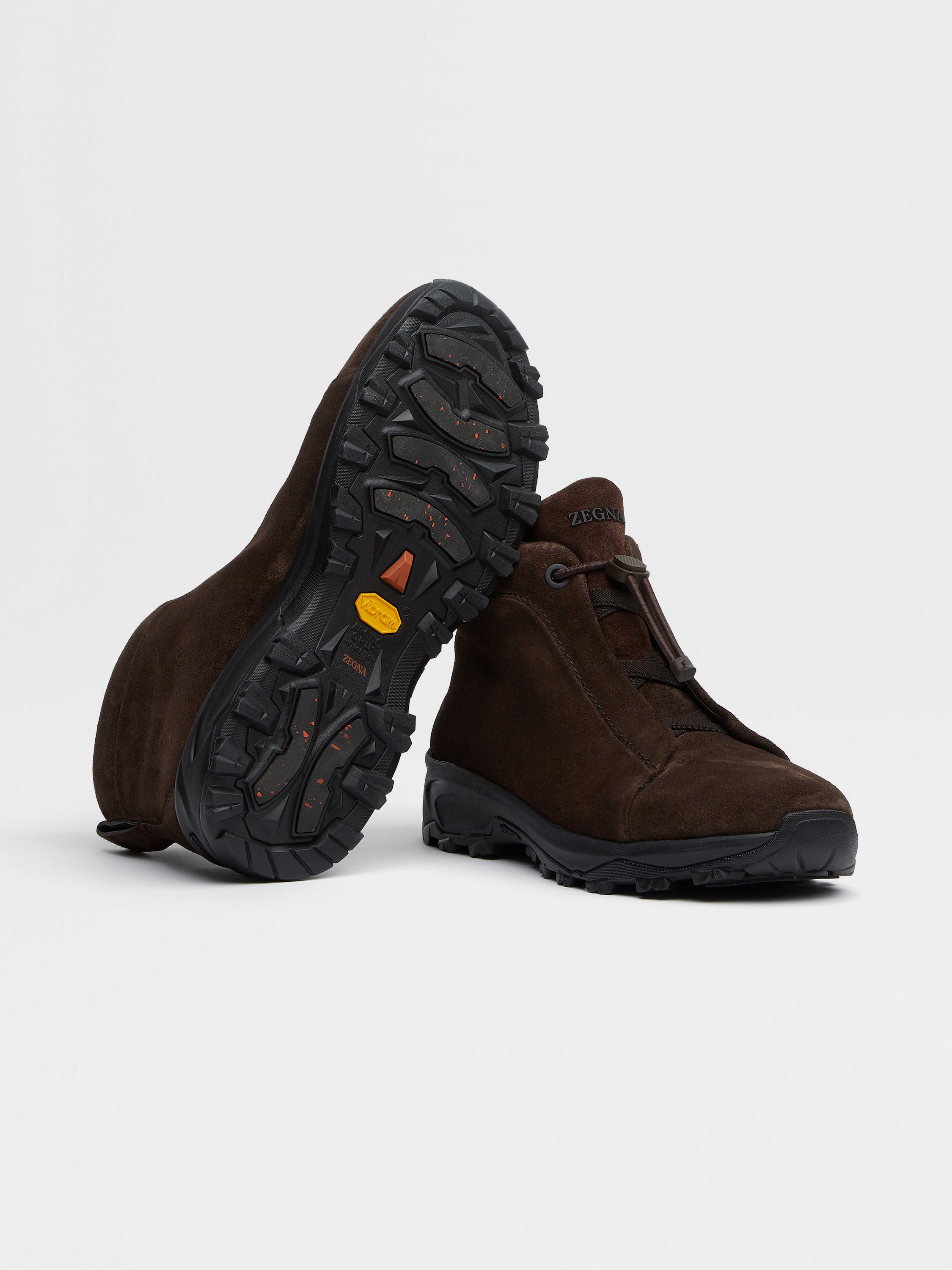 DARK BROWN SUEDE TRIPLE STITCH™ VETTA SNEAKERS - 5