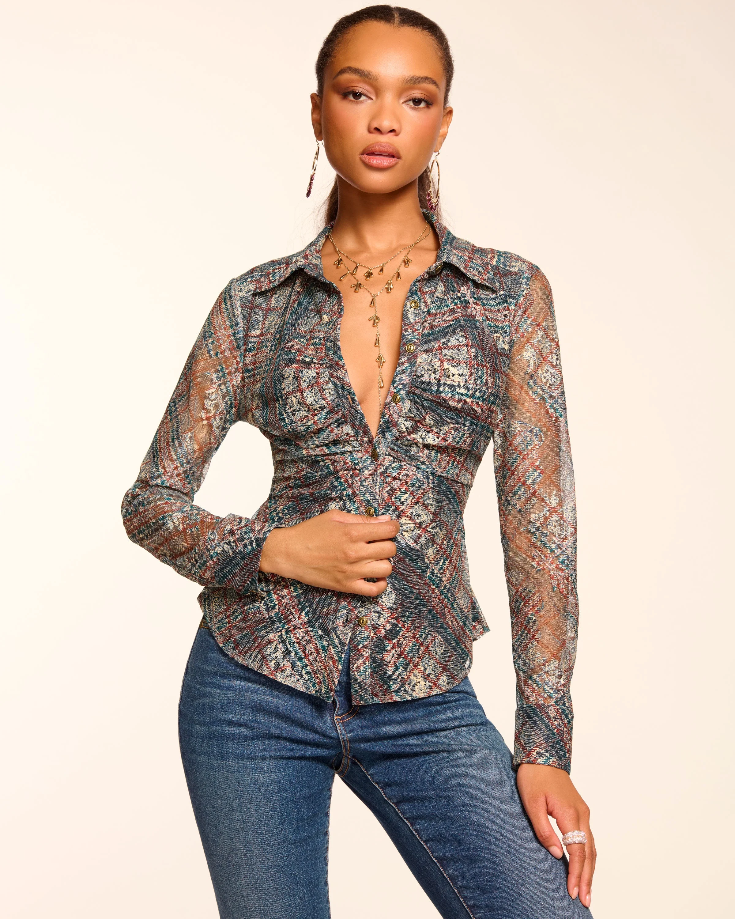 Hamilton Mesh Long Sleeve Top - 1