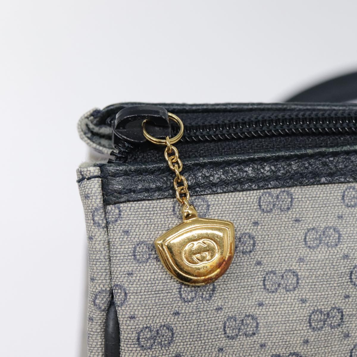 GUCCI Micro GG Supreme Hand Bag Pvc Navy Gold 000 40 000 40 - 10