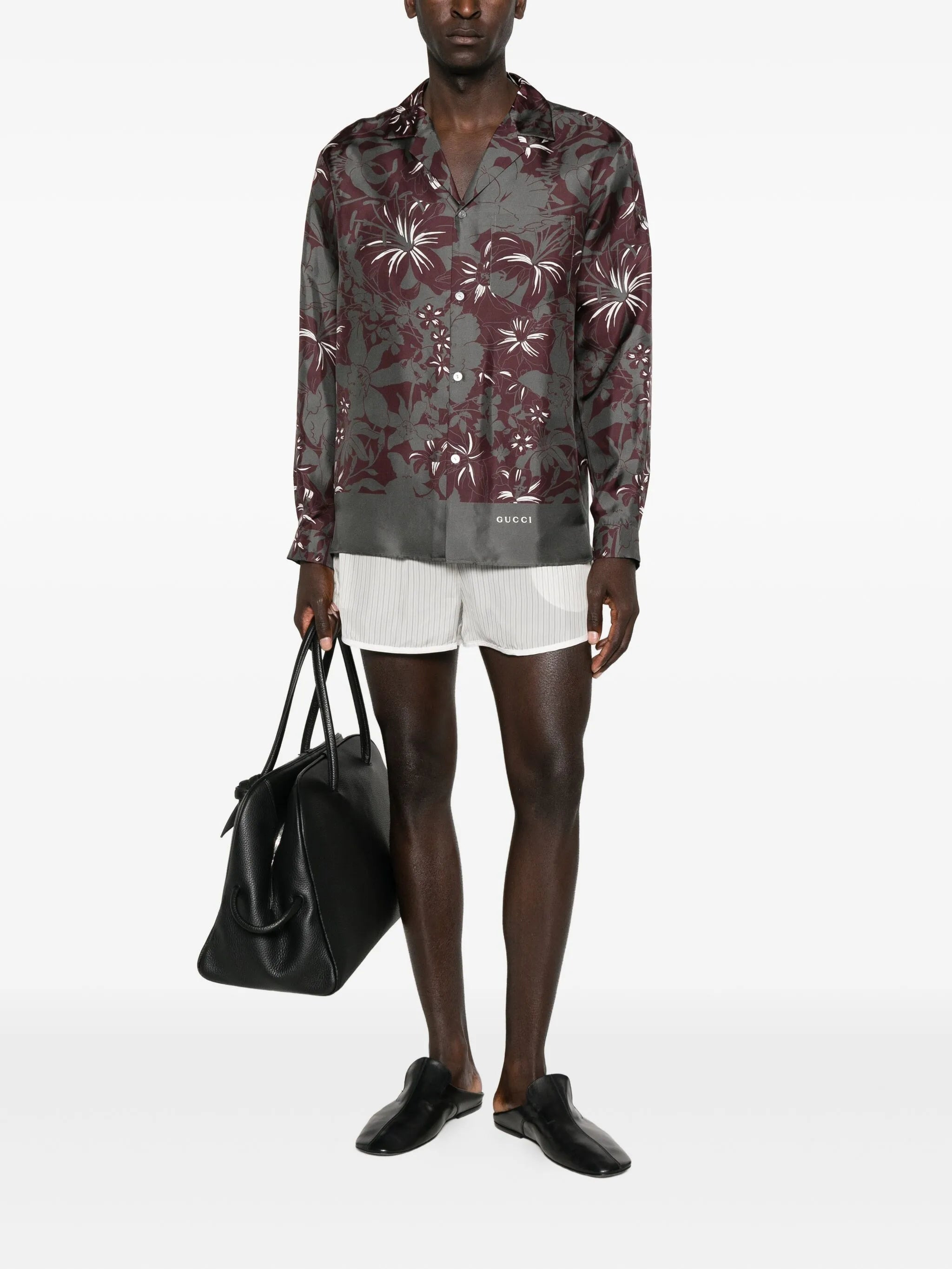 Gucci Floral-print Long-sleeve Shirt - 4