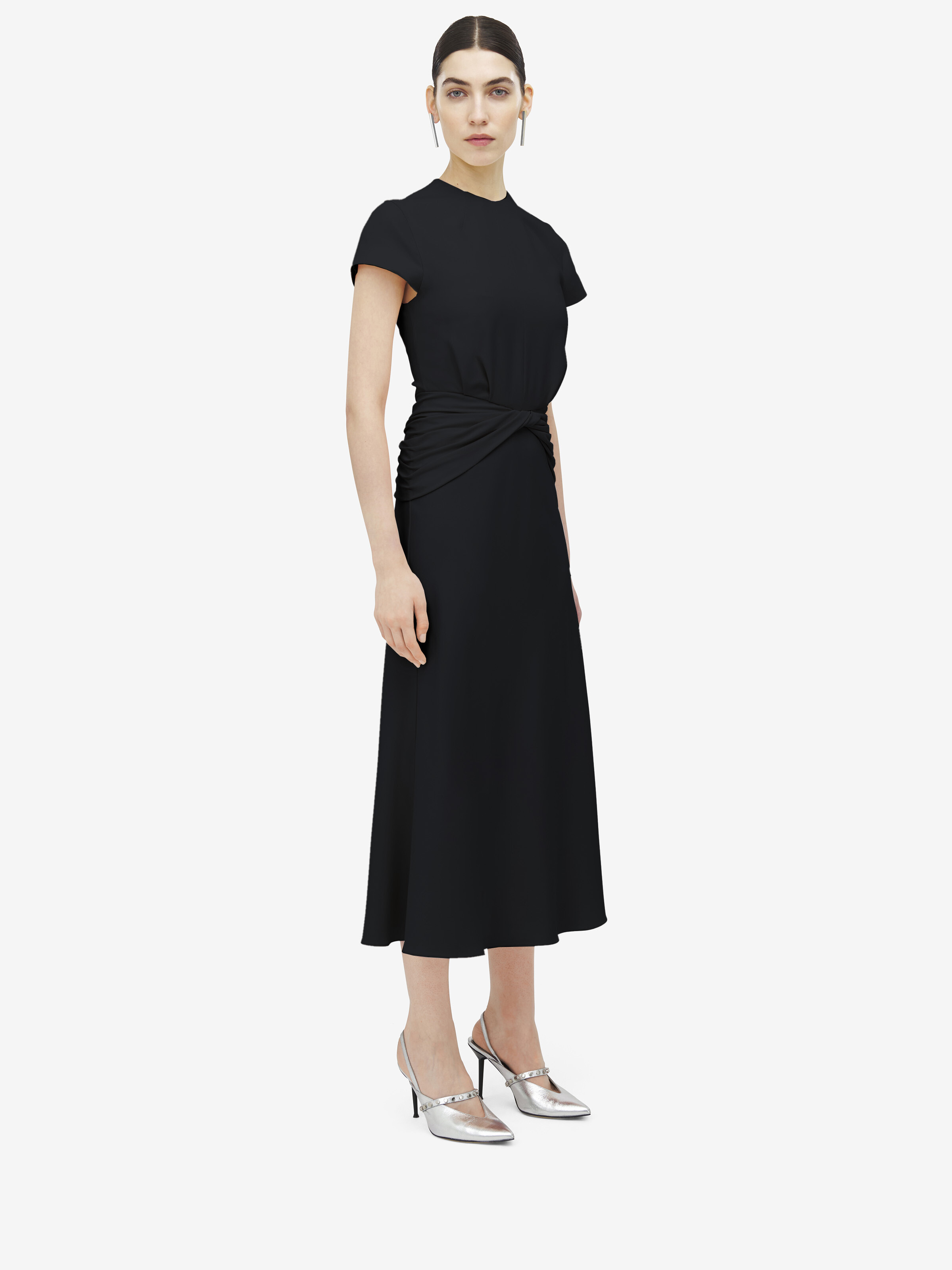 Knot Waist Midi Dress - 3