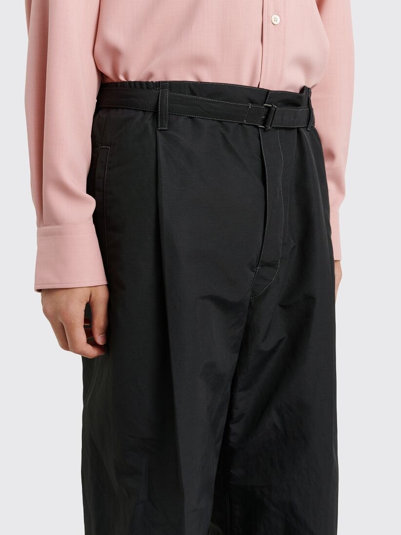 Lemaire LEMAIRE BELTED EASY PANTS BLACK | REVERSIBLE