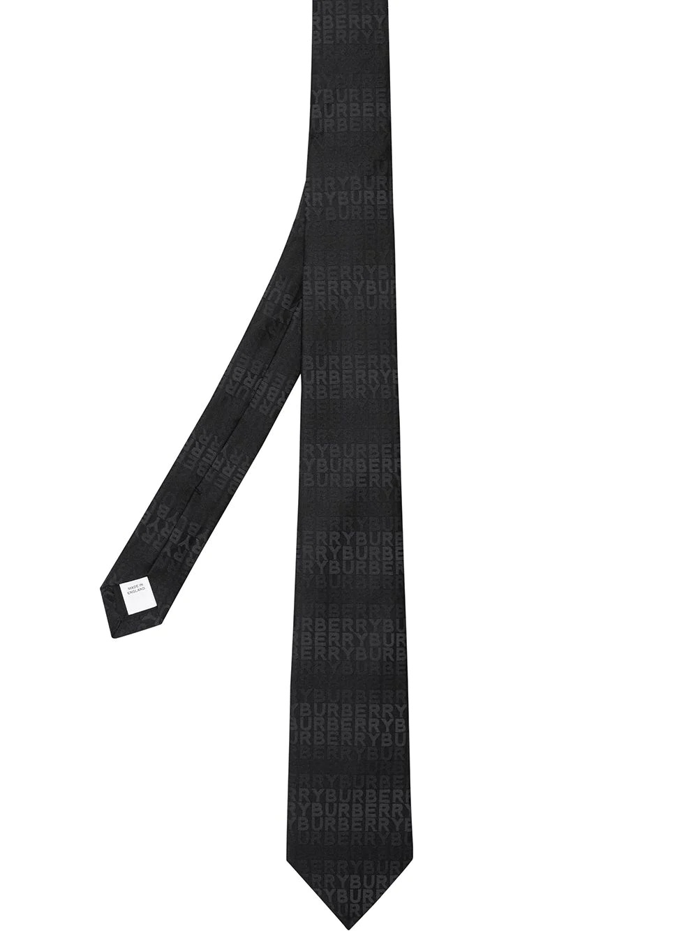 jacquard-woven logo tie - 1