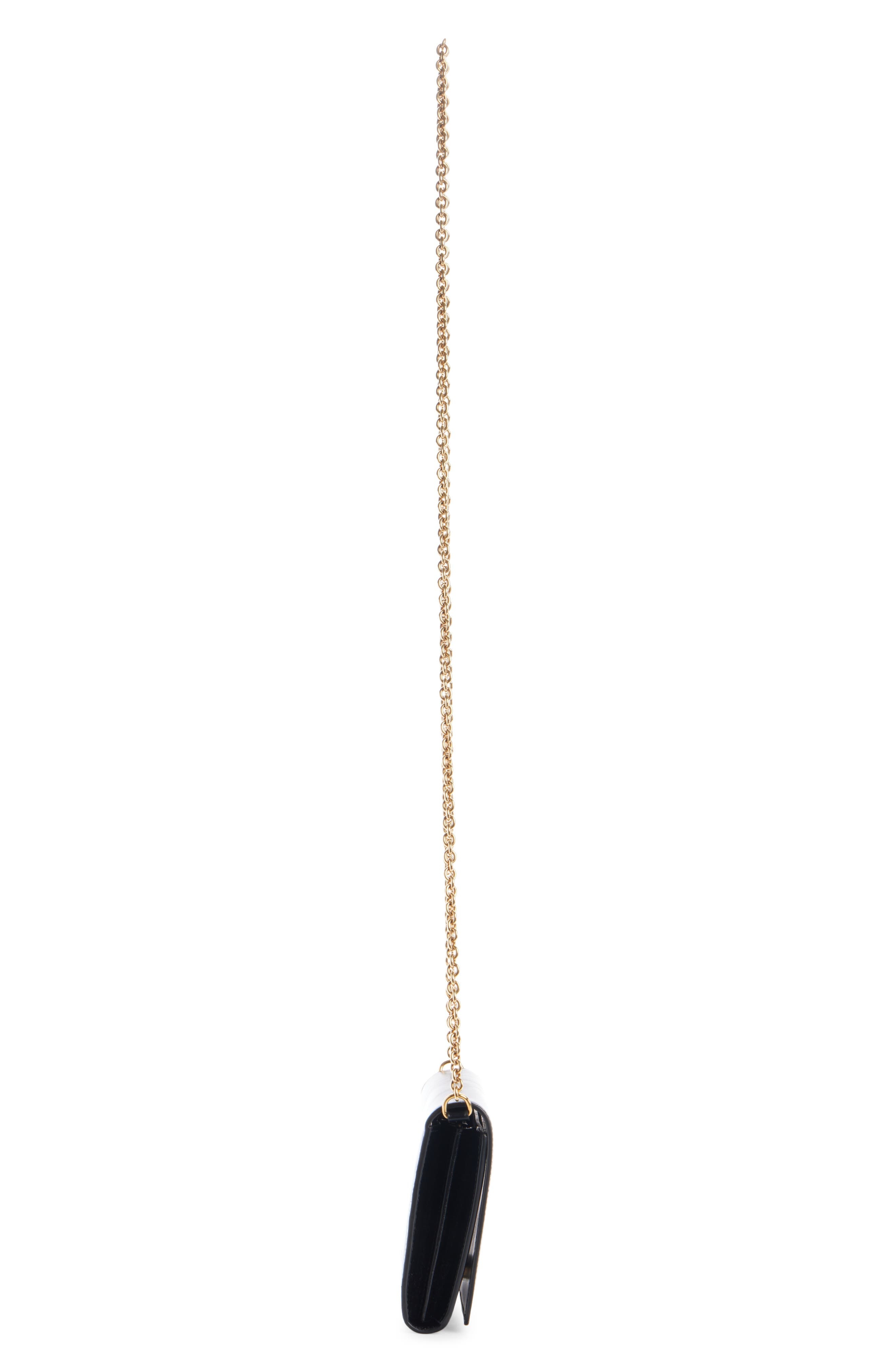 Chloé Iconic Script Leather Wallet On a Chain in 001 Black at Nordstrom - 5