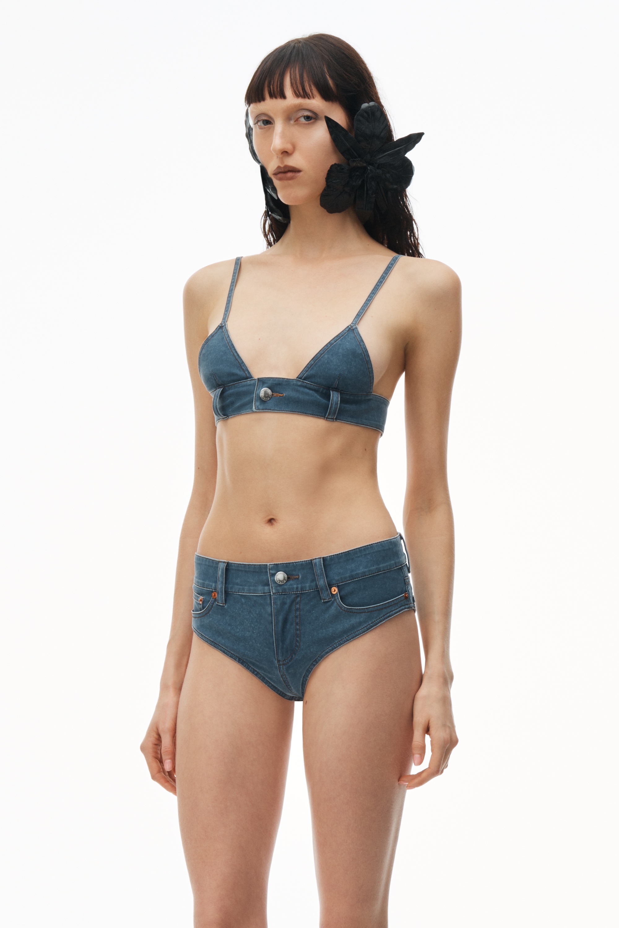 Bra Top in Denim Trompe-L'oeil - 2