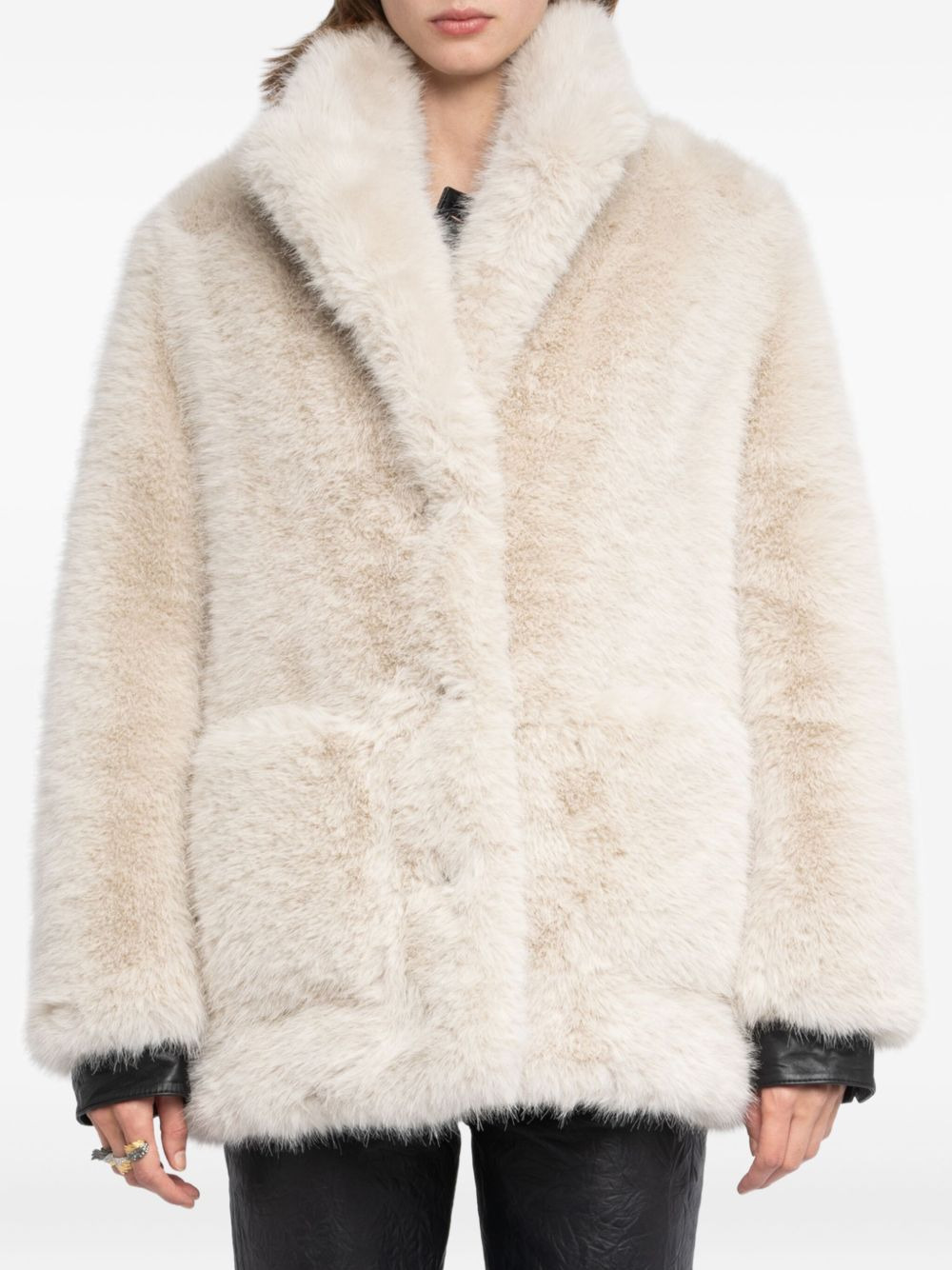 shawl-collar coat - 4