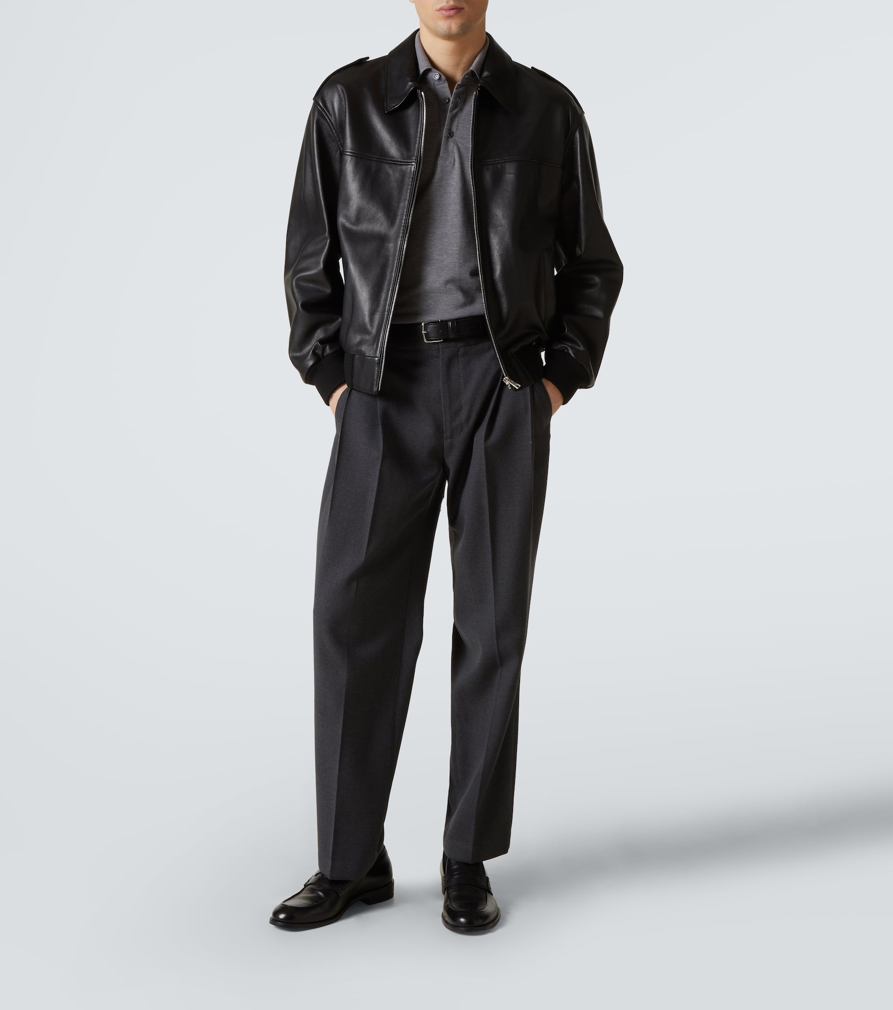 Wool-blend straight pants - 2