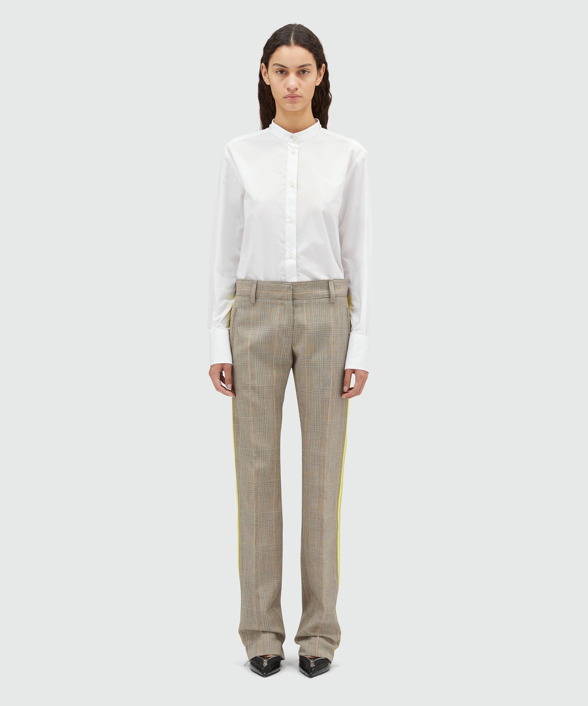 Slim-fit wool Prince of Wales pants - 2
