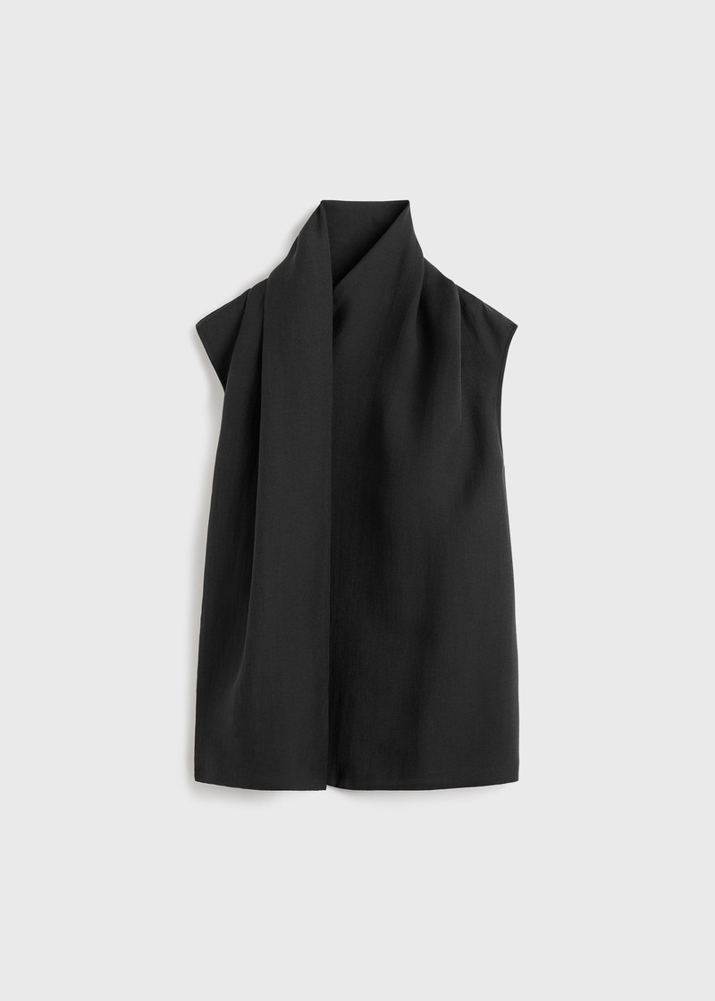 Scarf blouse black 1