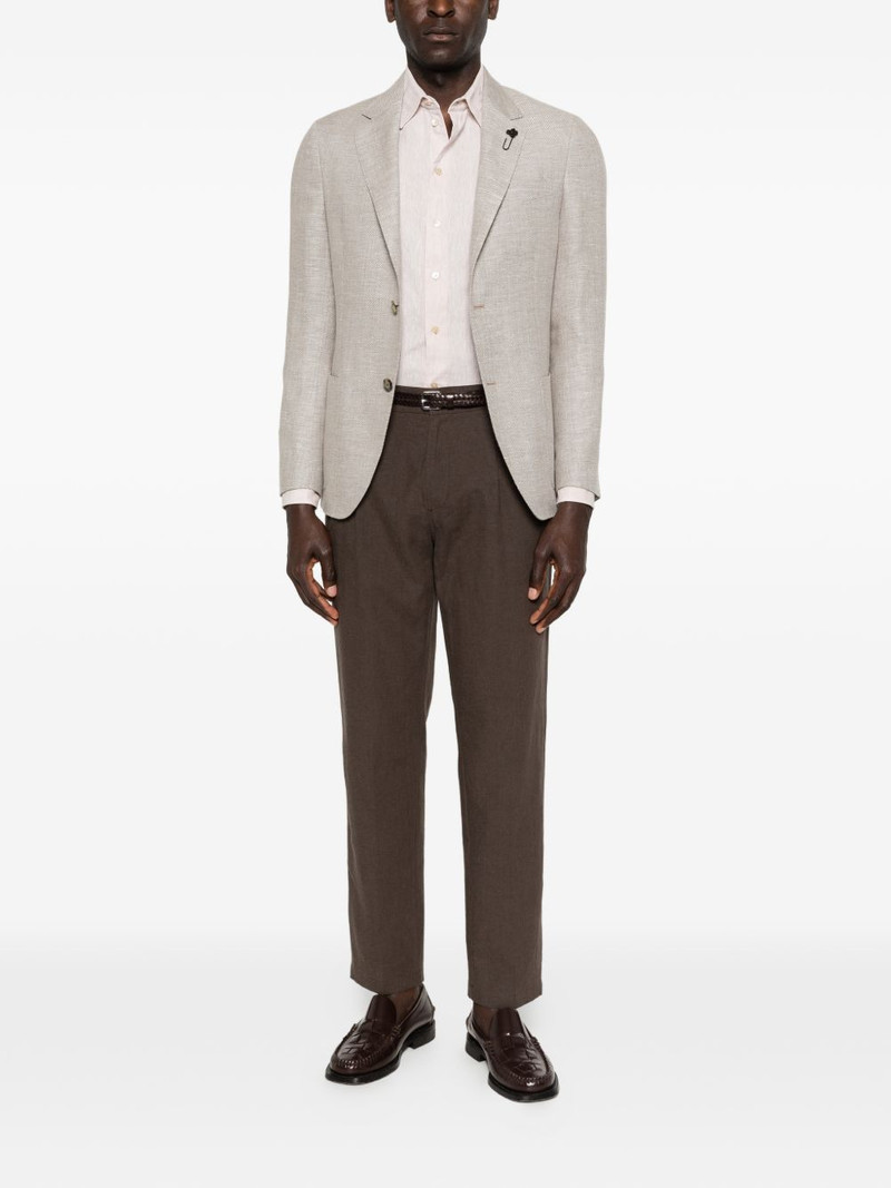 LARDINI flap-pocket blazer outlook