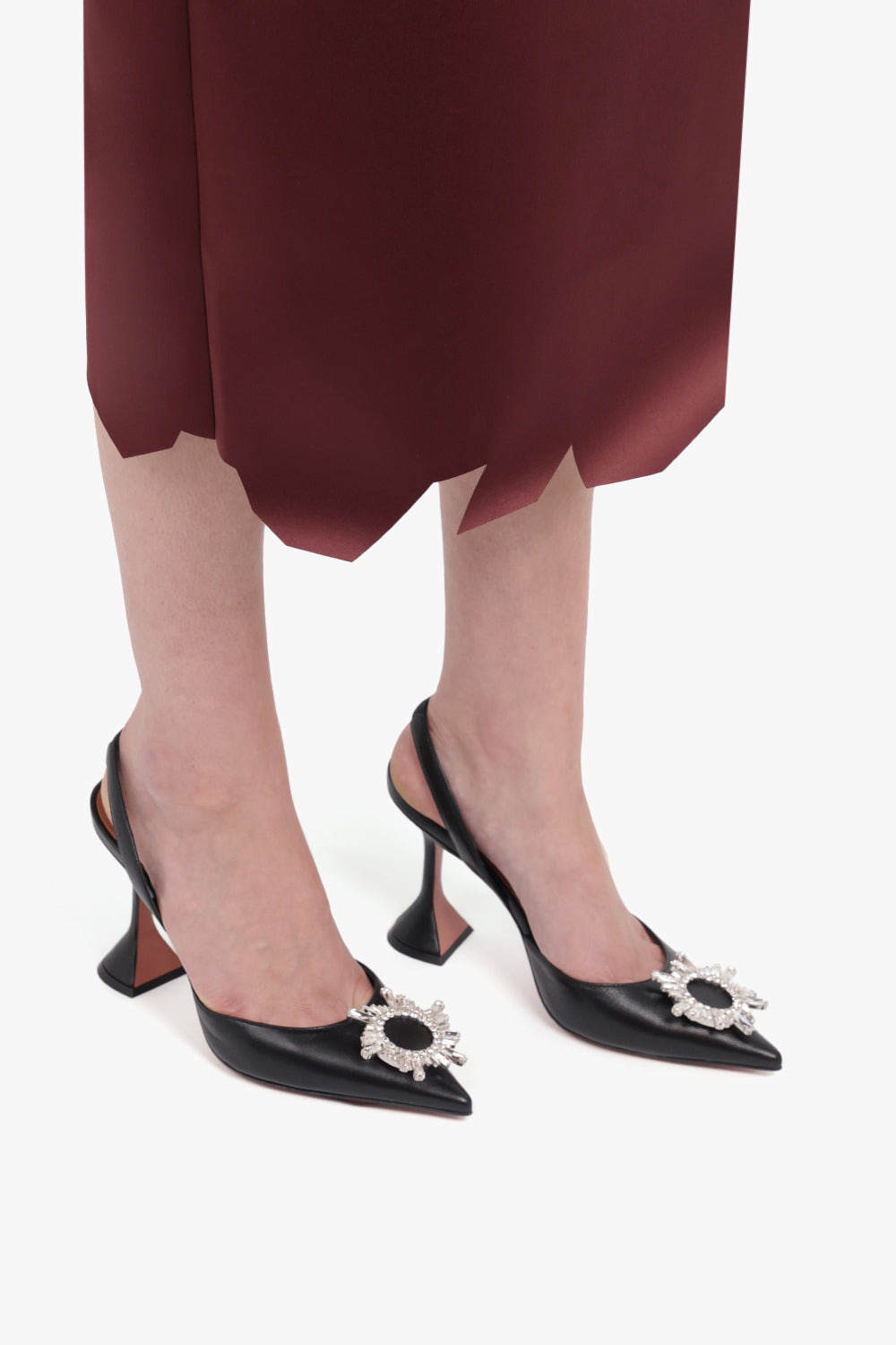 BEGUM 95MM SLINGBACK HEEL | BLACK - 6