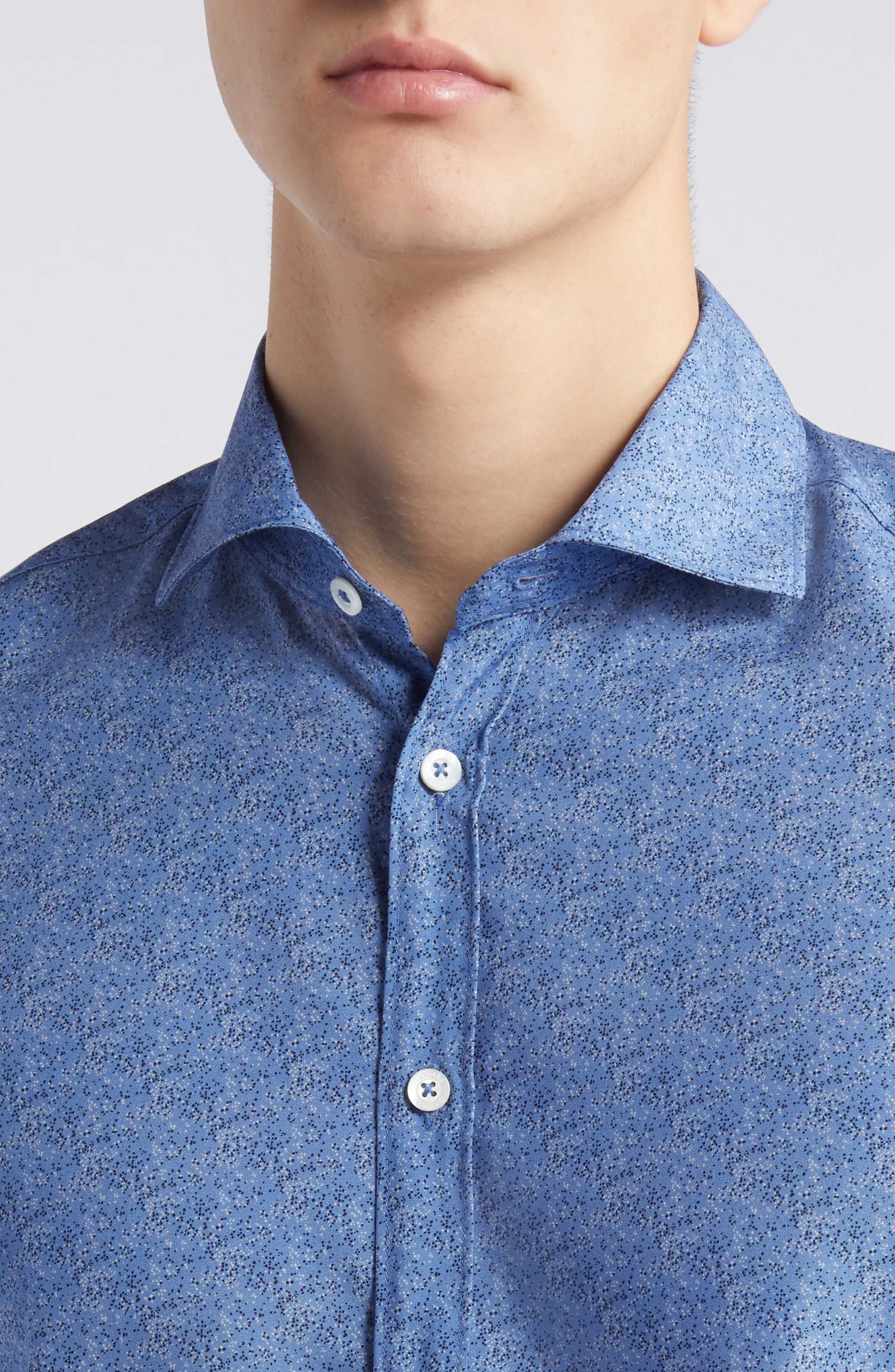 Patterned Cotton Dress Shirt - 2