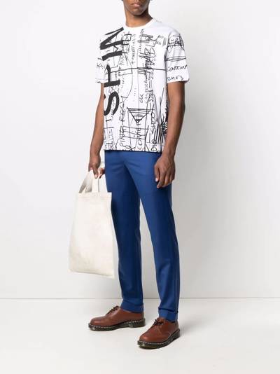 Junya Watanabe MAN scribble-print cotton T-shirt outlook