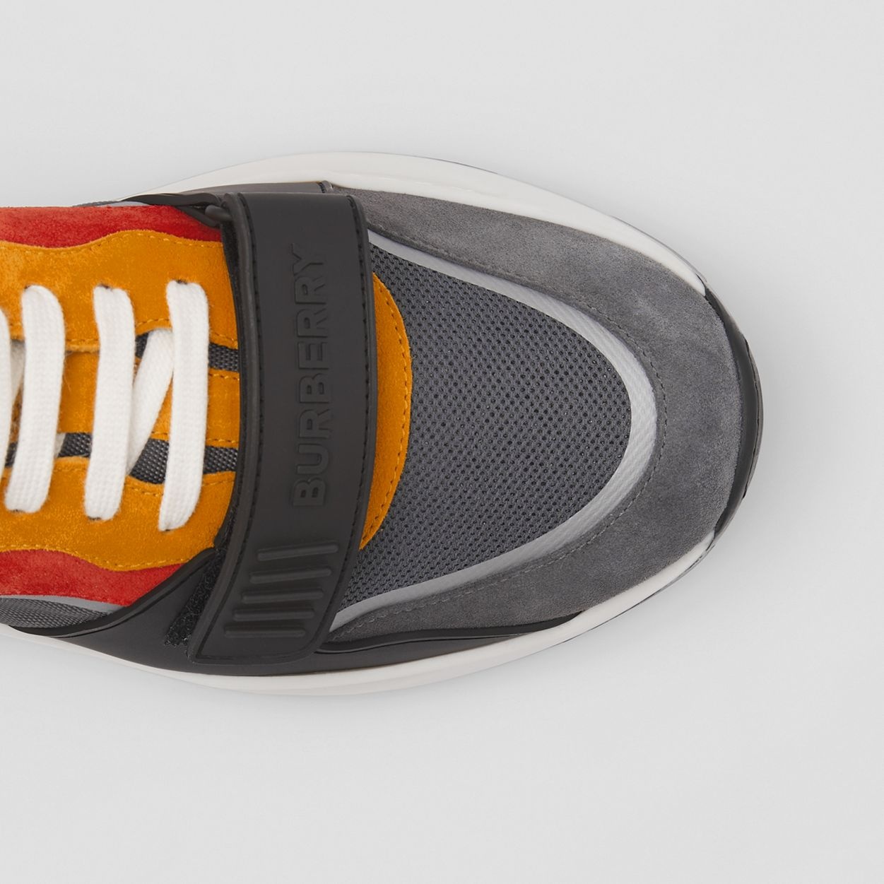 Suede, Leather and Mesh Sneakers - 3