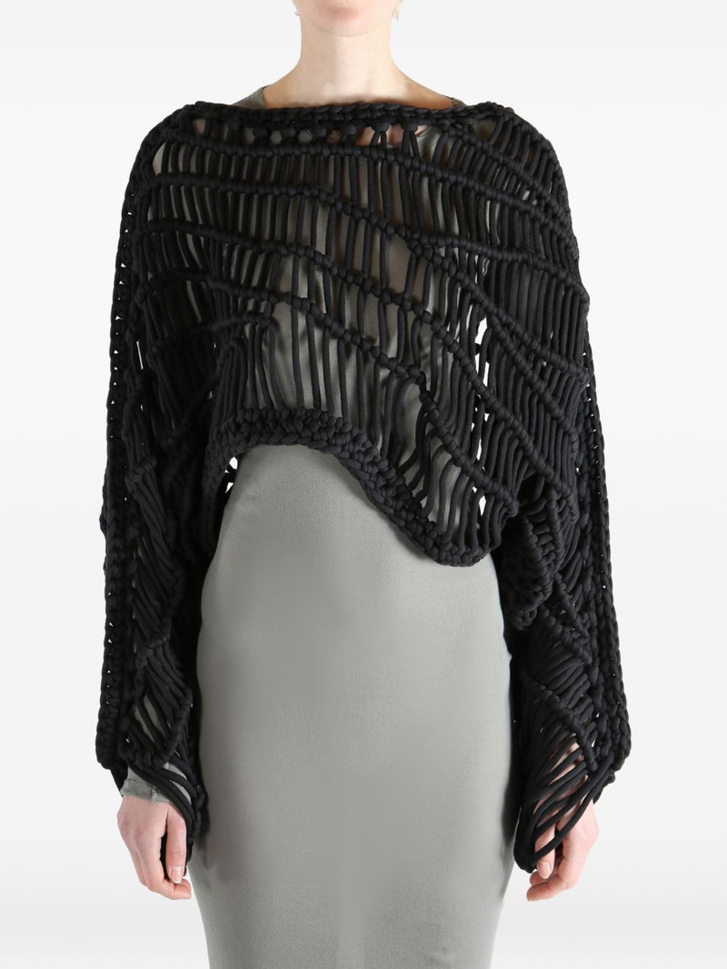 AISLING CAMPS Ripple macramé sweater outlook