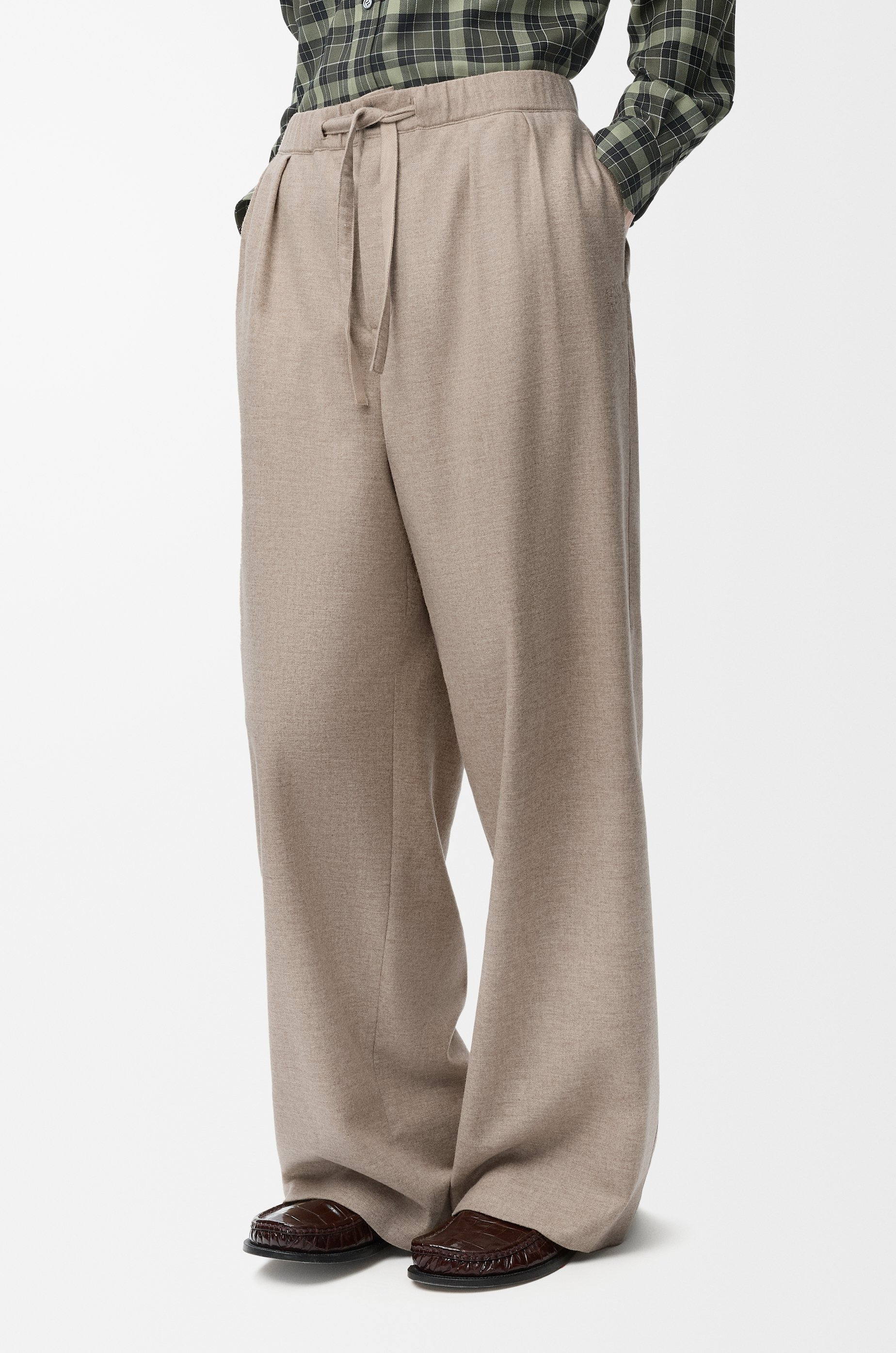 Drawstring trousers in wool and cashmere - 3