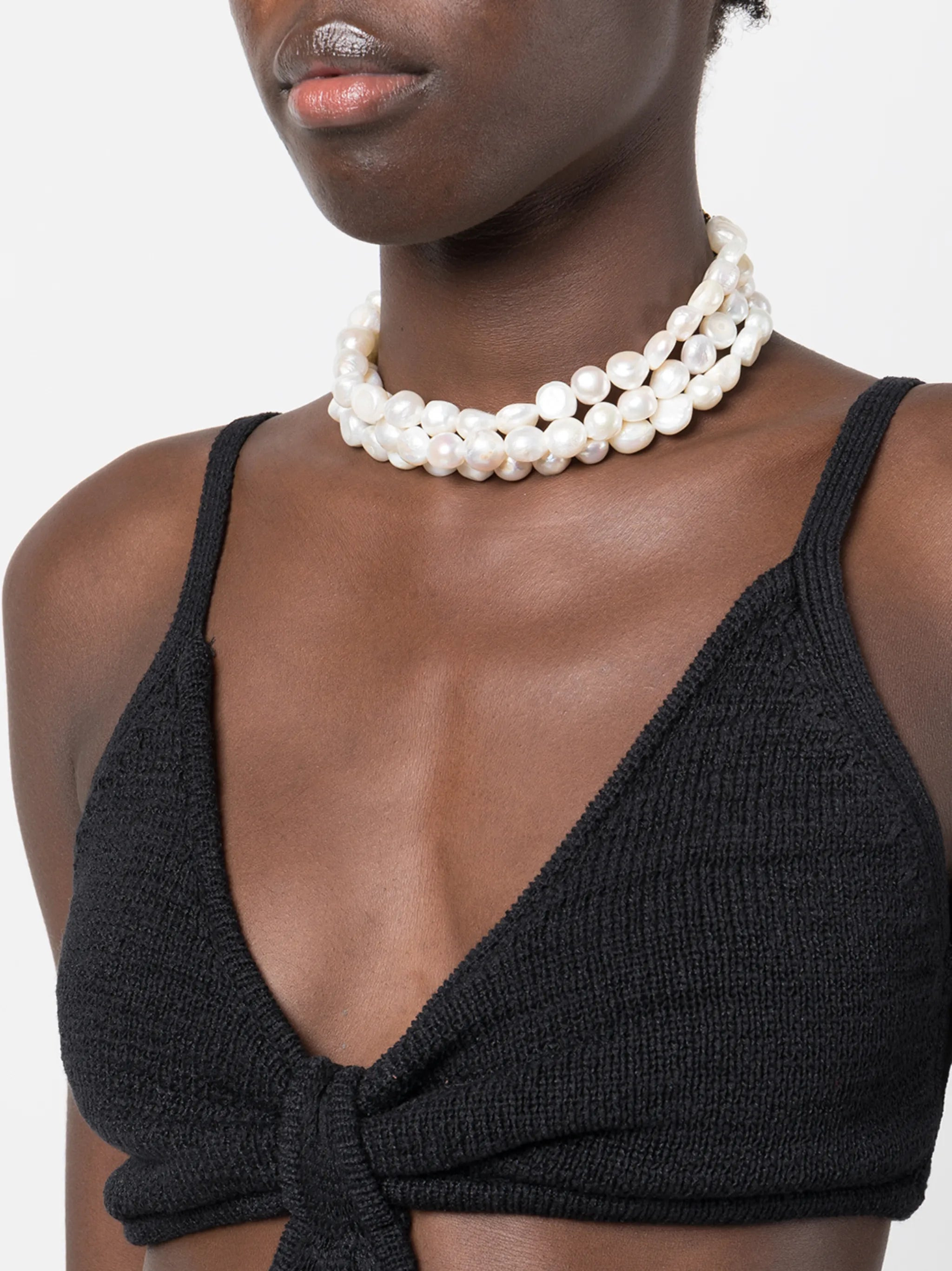Nora pearl-embellished choker necklace - 2